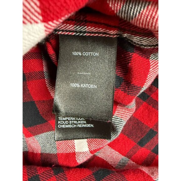 HARLEY DAVIDSON Women's Retro Script Font Flannel Plaid Shirt size M - Picture 6 of 8